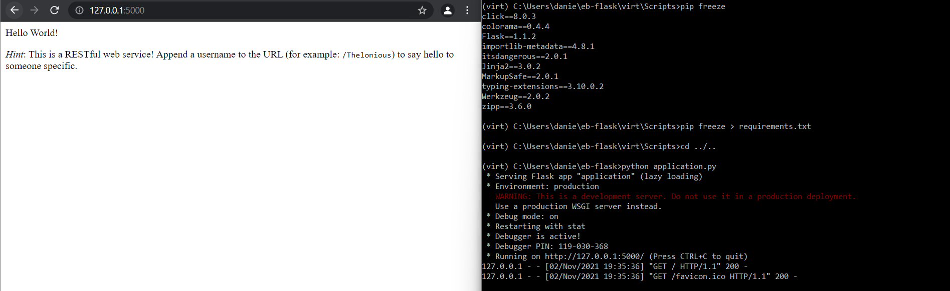 runningFlask